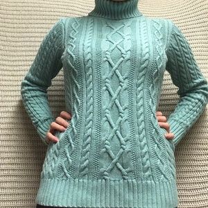 Croft & Barrow Teal Turtleneck Sweater